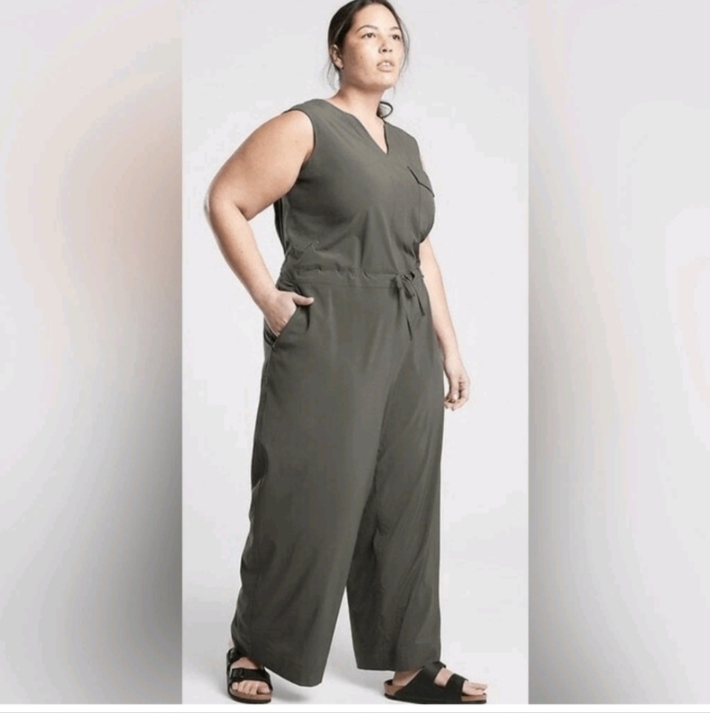 Athleta Charcoal Sleeveless Jumpsuit